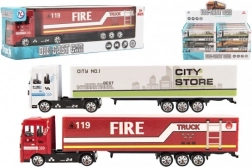 Kamion pótkocsival – fém fülke, szabadonfutó, 19 cm