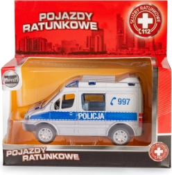 Rendőrségi modell MERCEDES-BENZ Sprinter 1:50 pull-back meghajtással Daffi