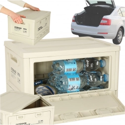 Kemping tároló doboz 25L világosszürke