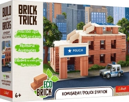 Trefl Brick Trick rendőrőrs – építőkészlet valódi téglákból, 100 darab