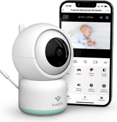 Videós bébiőr TrueLife NannyCam R3 Smart Full HD‑vel és Wi‑Fi‑vel