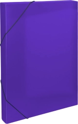 Műanyag irattároló doboz gumipánttal A4, lila