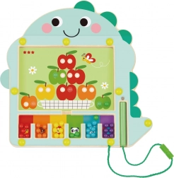 Mágneses színrendező játék dinoszaurusszal