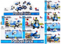 Építőkészlet rendőrségi jármű figurával – 4 változat