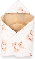Bélelt autósülésbe való pólya belisima love teddy bear, bézs