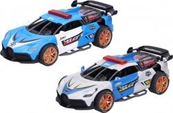 Lendkerekes rendőrautó fény- és hangeffektekkel, 18 cm