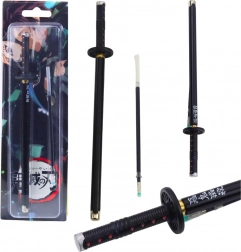 Fém Toll Katana Anime Fekete Betét