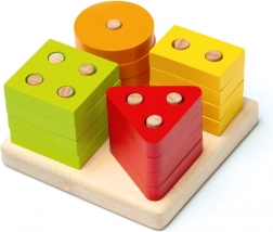 CUBIKA Válogatjuk a formákat – fa kirakó, 17 darab