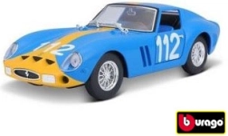 BBURAGO FERRARI 250 GTO 1:24 fém autómodell építőkészlet – kék