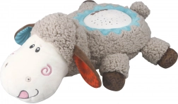 Projektoros plüss bárány zenével, 35 cm