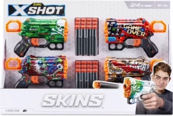 X-SHOT Skins Menace kilövő készlet – 4 db, 24 szivacslövedék