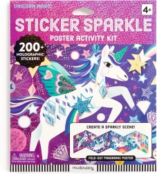 Varázslatos egyszarvú csillogó matricakészlet