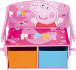 Peppa Pig gyerekpad 3 az 1-ben (pad, íróasztal és játéktároló doboz)