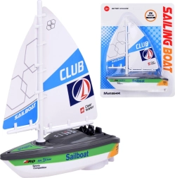 Színes vitorláshajó vízbe, elemes – Színes