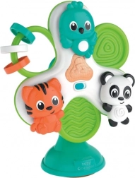 Állatos forgó magas etetőszékre vákuumtappancssal