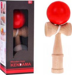 Fa játék Kendama piros labdával 3+ éves gyerekeknek és felnőtteknek
