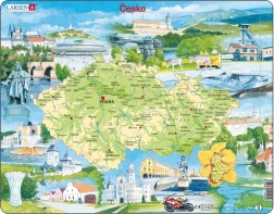 Larsen puzzle Cseh Köztársaság műemlékei 78 darabos