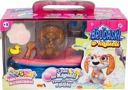 Brudaski a fürdőben: fürdőkészlet beagle kiskutyával