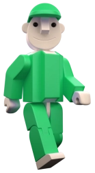 Seváček zöld (nagy és kicsi) – figura a SEVA építőkészlethez