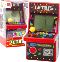 Mini Játékautomata Tetris Retro 49 Játék 1676 Szint Piros