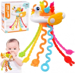 Szenzoros játék és rágóka hattyú alakban babáknak