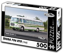 RETRO-AUTA puzzle Škoda 706 RTO autóbusz 500 darab