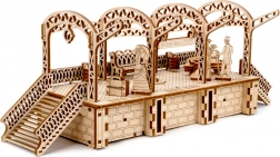 WOODEN CITY fa 3D puzzle vasútállomás, 175 darab