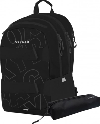 OXYBAG diákhátizsák + tolltartó OXY Sport Font White