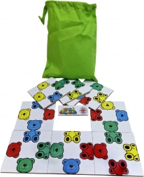 Színes mackók - fa logikai játék