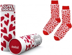 Pamut zokni szívecskékkel