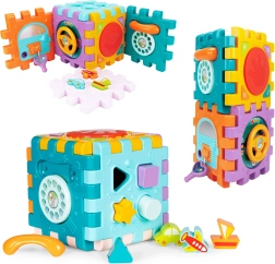 Interaktív játék kocka gyerekeknek zenével és fényekkel