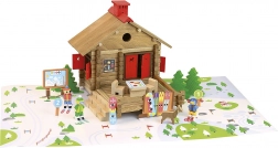 Jeujura fából készült síközpont építőkészlet