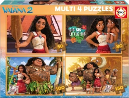 EDUCA Puzzle Vaiana 2, 4 az 1-ben (50, 80, 100, 150 darab)