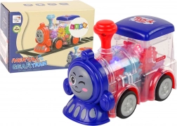 LED mozdony súrlódásos meghajtással, átlátszó