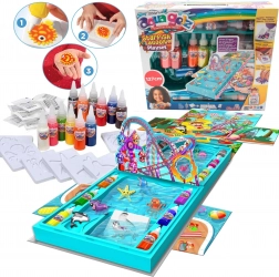 Aqua Gelz – nagy kreatív Laguna készlet, 12 színes gél és formák