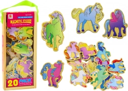 Színes fa egyszarvú mágnesek