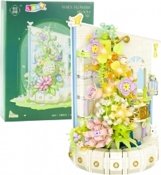 Virág Torony Építőkészlet LED Világítással