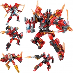 Qman Roaring Flame God General 4 az 1-ben robot építőkészlet 1201 darabbal