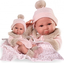 Valódi baba Luca csecsemő teljes vinil testtel 42 cm