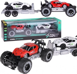 Terepjáró pótkocsival és sportautóval