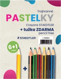 Háromszögletű színes ceruza készlet 6 db + 1 STAEDTLER grafitceruza