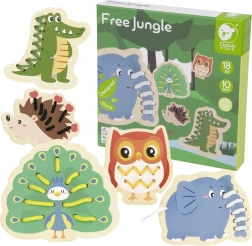 Classic World fa fűzögetős állatkák – 10 darabos készlet