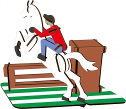 Woodcraft Fa 3D puzzle ceruzatartó lóversenyek