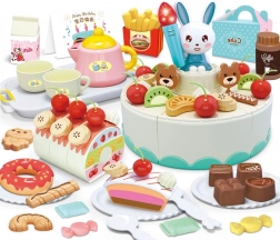 Woopie cukrászda – szeletelhető születésnapi torta és teázó készlet, 85 darab