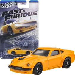 Hot Wheels Fast & Furious Datsun 240Z sárga modell 1:64, 6,5 cm