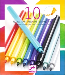 Djeco vékony hegyű filcek, 10 db