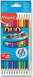 Ergonómikus háromszögletű ceruzák DUO Color'Peps 12 db