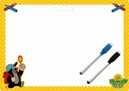 Kétoldalas A4-es tábla vakond mintával