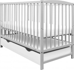 NEW BABY Lilly gyerekágy fiókkal, szürke