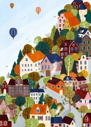 Puzzle Erdei város 1000 darab PIECES & PEACE